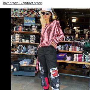 Above Norm Logo red/white striped shirt Sz S\M price firm!